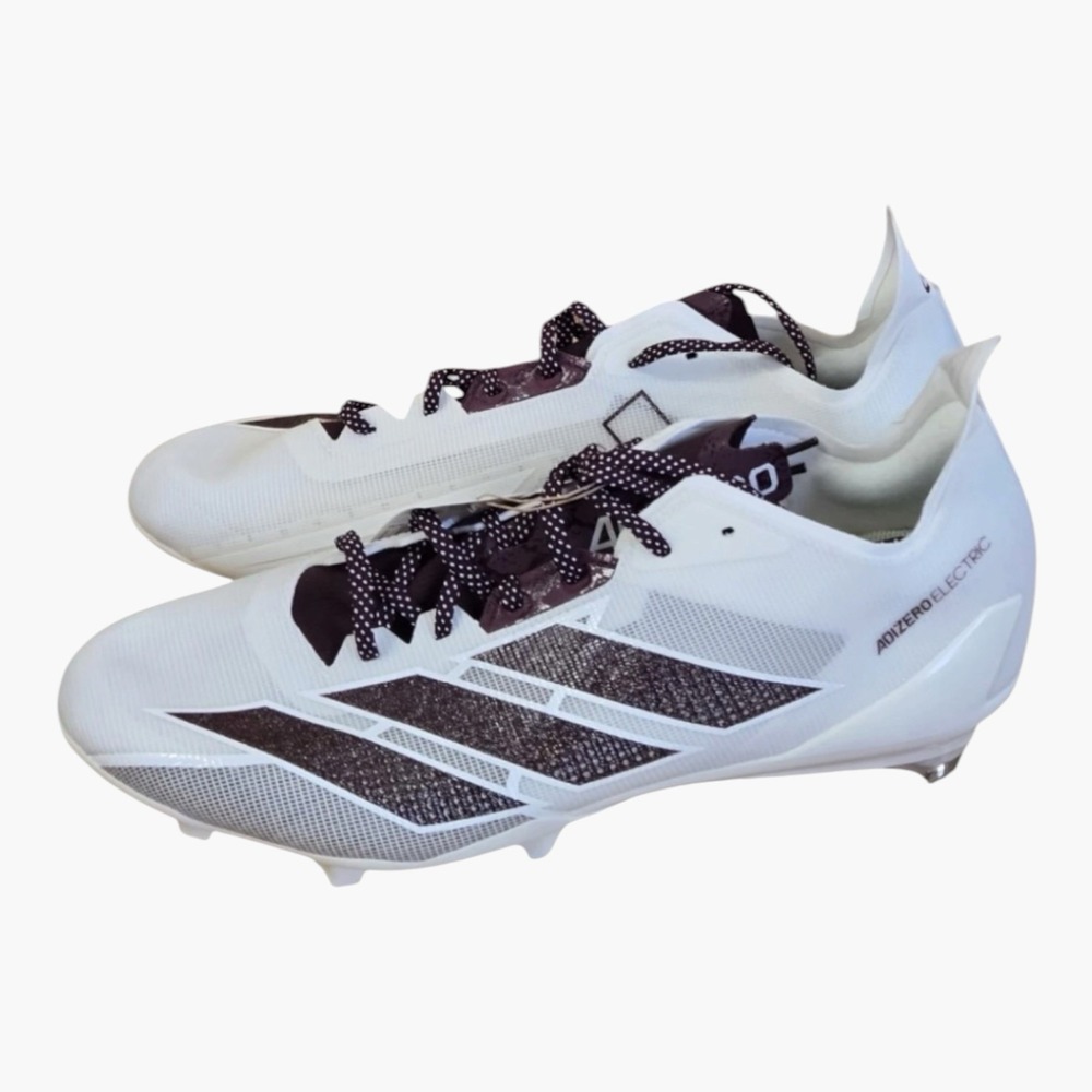 adidas Adizero Electric IE6289 Football Cleats White nby Maroon Size Men's 12.5